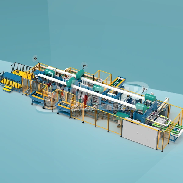Automatic riveting production line for drum washing machine box