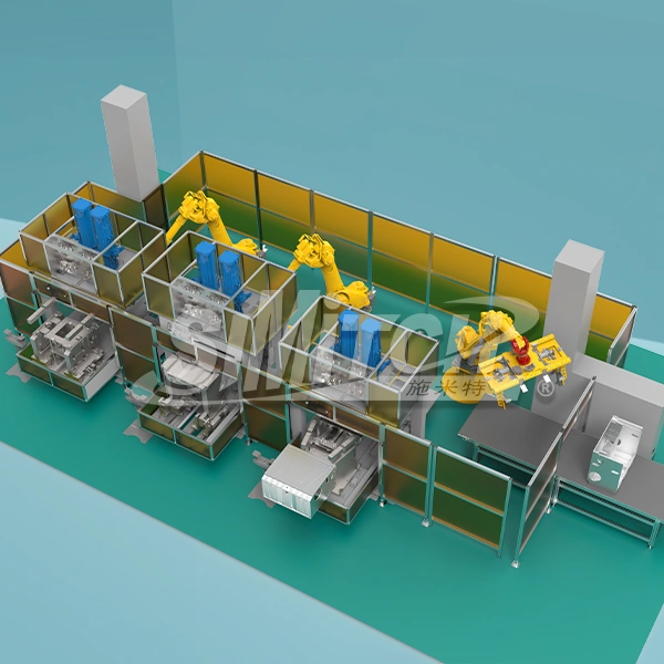 Integrated stove box automatic riveting production line
